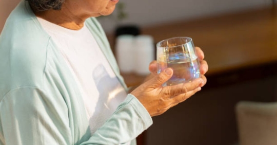 drinking glass of water